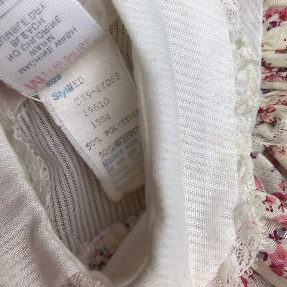 Vintage‎ 70’s baby cottagecore floral tunic top